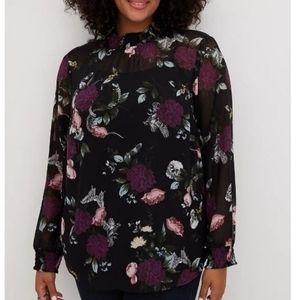 Torrid Flower Skull Top